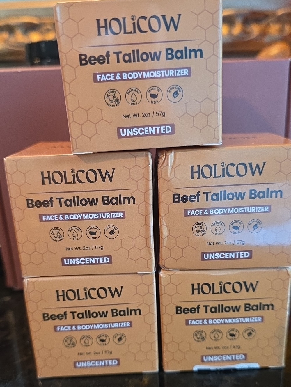 Beef Tallow Balm - Unscented Tan Face & Body Moisturizer